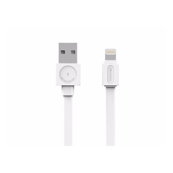 Kabel allocacoc USBcable Lightning Flat 10451WT/LGHTBC (USB 2.0 typu A - Lightning , kolor biały) Kabel allocacoc USBcable Lightning Flat 10451WT/LGHTBC (USB 2.0 typu A - Lightning , kolor biały)