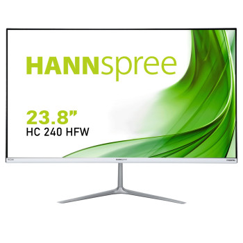Hannspree HC240HFW monitor komputerowy 60,5 cm (23.8") 1920 x 1080 px Full HD LED Srebrny, Biały