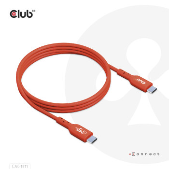 CLUB3D CAC-1511 kabel USB 1 m USB 2.0 USB C Pomarańczowy