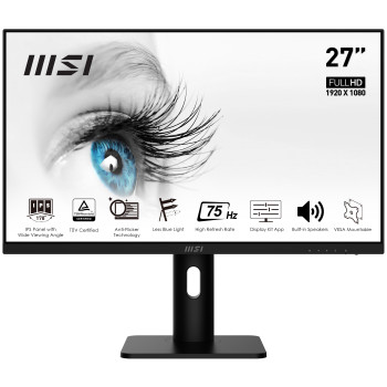MSI Pro MP273P monitor komputerowy 68,6 cm (27") 1920 x 1080 px Full HD LED Czarny