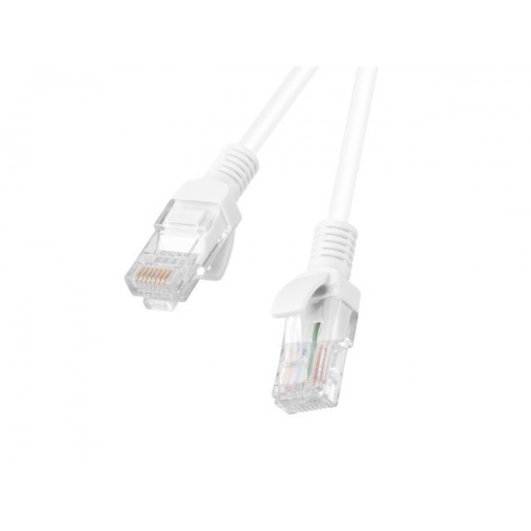 Patchcord U/UTP Lanberg PCU5-10CC-0200-W (RJ45 - RJ45 , 2m, UTP, kat. 5e, kolor biały) Patchcord U/UTP Lanberg PCU5-10CC-0200-W (RJ45 - RJ45 , 2m, UTP, kat. 5e, kolor biały)