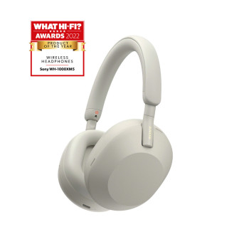 Sony WH-1000XM5 Słuchawki Przewodowy i Bezprzewodowy Opaska na głowę Połączenia muzyka Bluetooth Srebrny, Biały