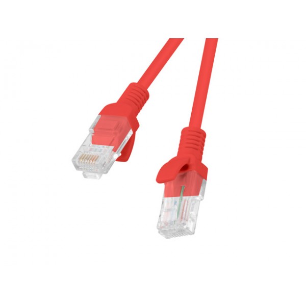 Patchcord UTP Lanberg PCU6-10CC-0200-R (RJ45 - RJ45 , 2m, UTP, kat. 6, kolor czerwony) Patchcord UTP Lanberg PCU6-10CC-0200-R (RJ45 - RJ45 , 2m, UTP, kat. 6, kolor czerwony)