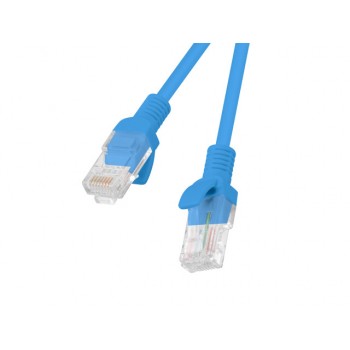Kabel UTP Lanberg PCU5-10CC-0025-B (RJ45 - RJ45 , 0,25m, UTP, kat. 5e, kolor niebieski)