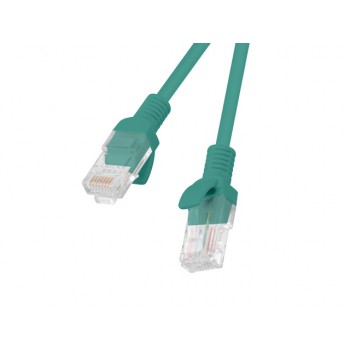 Kabel UTP Lanberg PCU5-10CC-0025-G (RJ45, U/UTP - RJ45, U/UTP , 0,25m, UTP, kat. 5e, kolor zielony)
