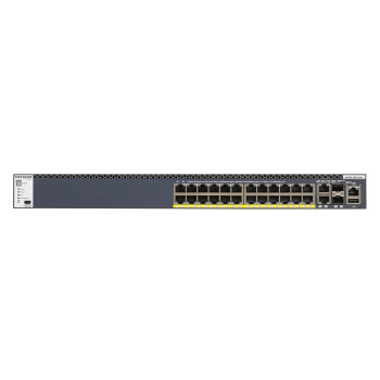 NETGEAR M4300-28G-PoE+ Zarządzany L2 L3 L4 10G Ethernet (100 1000 10000) Obsługa PoE 1U Czarny