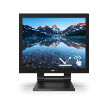Philips 172B9TL 00 monitor komputerowy 43,2 cm (17") 1280 x 1024 px Full HD LCD Ekran dotykowy Czarny