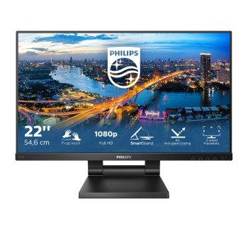 Philips B Line 222B1TC 00 monitor komputerowy 54,6 cm (21.5") 1920 x 1080 px Full HD LED Ekran dotykowy Czarny