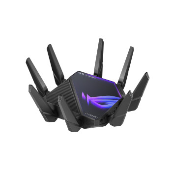 ASUS ROG Rapture GT-AXE16000 router bezprzewodowy 10 Gigabit Ethernet Trójpasmowy (2,4 GHz   5 GHz   6 GHz) Czarny