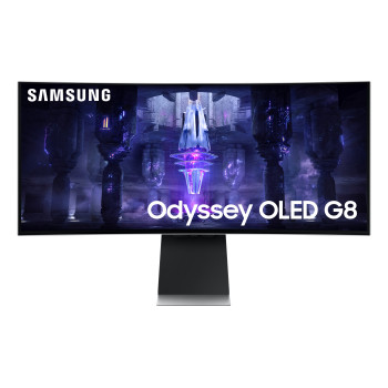 Samsung Odyssey Neo G8 LS34BG850SUXEN monitor komputerowy 86,4 cm (34") 3440 x 1440 px UltraWide Quad HD OLED Srebrny