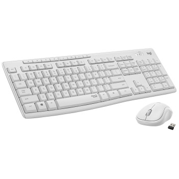 Logitech MK295 Silent Wireless Combo klawiatura Dołączona myszka RF Wireless QWERTY Angielski Biały