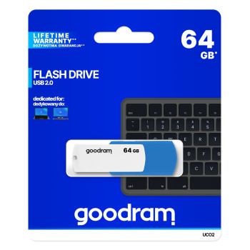 Goodram UCO2 pamięć USB 64 GB USB Typu-A 2.0 Niebieski, Biały