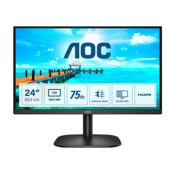 AOC B2 24B2XHM2 monitor komputerowy 60,5 cm (23.8") 1920 x 1080 px Full HD LCD Czarny