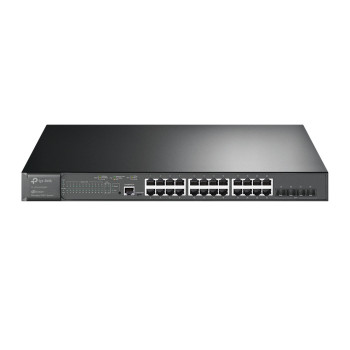 TP-Link TL-SG3428XMP łącza sieciowe Zarządzany L2 L3 Gigabit Ethernet (10 100 1000) Obsługa PoE 1U Czarny