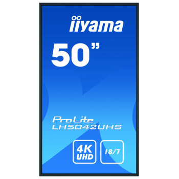 iiyama LH5042UHS-B3 signage display Cyfrowa tablica A 125,7 cm (49.5") VA 500 cd m² 4K Ultra HD Czarny Android 8.0 18 7