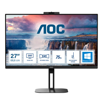 AOC V5 Q27V5CW 68,6 cm (27") 2560 x 1440 px Quad HD LED Czarny