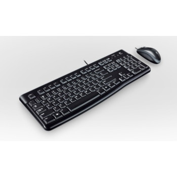 Logitech Desktop MK120 klawiatura Dołączona myszka USB QWERTZ Niemiecki Czarny