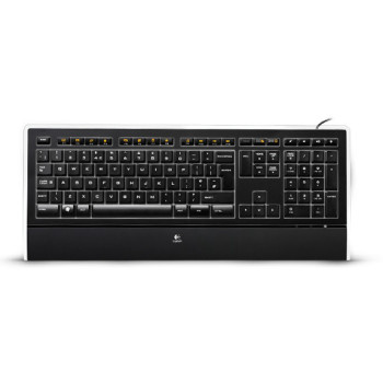 Logitech Illuminated Keyboard k740 klawiatura USB QWERTZ Niemiecki Czarny