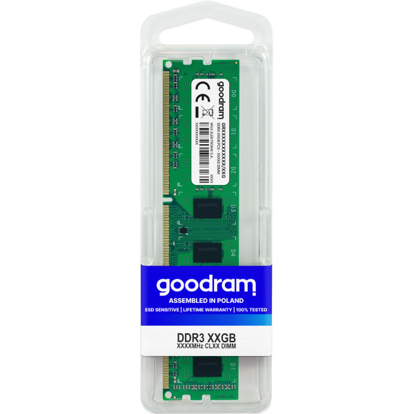 Goodram GR1600D3V64L11 8G moduł pamięci 8 GB 1 x 8 GB DDR3 1600 Mhz Goodram GR1600D3V64L11 8G moduł pamięci 8 GB 1 x 8 GB DDR3 1600 Mhz