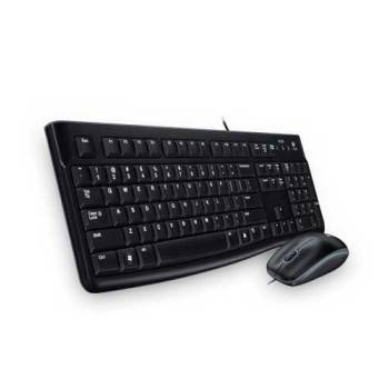 Logitech Desktop MK120 klawiatura Dołączona myszka USB Rosyjski Czarny