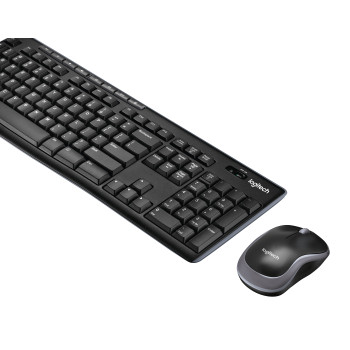 Logitech Wireless Combo MK270 klawiatura Dołączona myszka USB QWERTZ Niemiecki Czarny