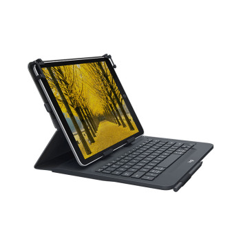Logitech Universal Folio with integrated keyboard for 9-10 inch tablets Czarny Bluetooth Duński