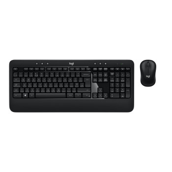 Logitech ADVANCED Combo Wireless Keyboard and Mouse klawiatura Dołączona myszka USB QWERTY Angielski Czarny