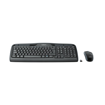 Logitech Wireless Combo MK330 klawiatura Dołączona myszka USB QWERTZ Niemiecki Czarny