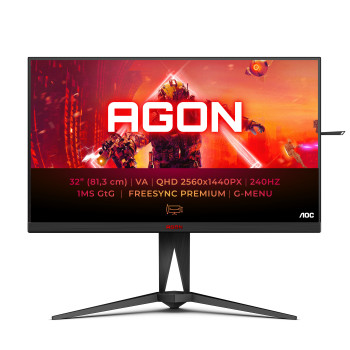 AOC AGON 5 AG325QZN EU LED display 80 cm (31.5") 2560 x 1440 px Quad HD Czarny