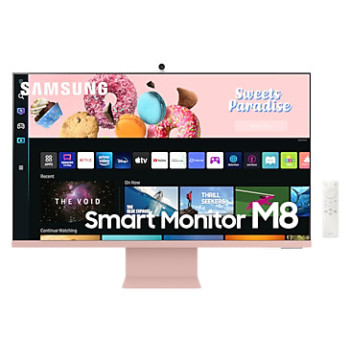 Samsung S32BM80PUU 81,3 cm (32") 3840 x 2160 px 4K Ultra HD LED Różowy, Biały