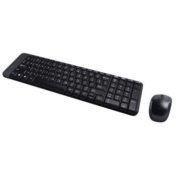 Logitech Wireless Combo MK220 klawiatura Dołączona myszka RF Wireless QWERTY Amerykański międzynarodowy Czarny