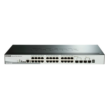 D-Link DGS-1510-28P łącza sieciowe Zarządzany L3 Gigabit Ethernet (10 100 1000) Obsługa PoE Czarny