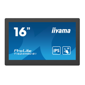 iiyama T1624MSC-B1 signage display Interaktywny płaski panel 39,6 cm (15.6") LCD 450 cd m² Full HD Czarny Ekran dotykowy 24 7