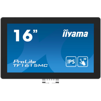 iiyama ProLite TF1615MC-B1 monitor komputerowy 39,6 cm (15.6") 1920 x 1080 px Full HD Ekran dotykowy Czarny