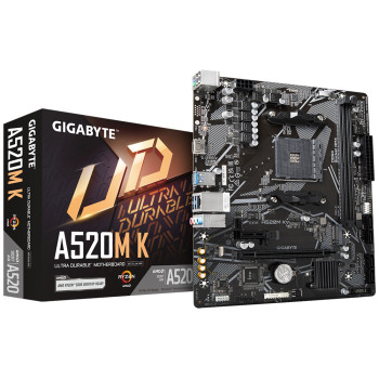 Gigabyte A520M K (rev. 1.0) AMD A520 Socket AM4 micro ATX