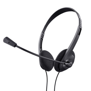 Trust 24659 słuchawki zestaw słuchawkowy Przewodowa Opaska na głowę Połączenia muzyka Czarny