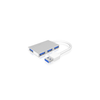 ICY BOX IB-HUB1402 USB 3.2 Gen 1 (3.1 Gen 1) Type-A 5000 Mbit s Srebrny