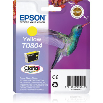 Epson Hummingbird Singlepack Yellow T0804 Claria Photographic Ink