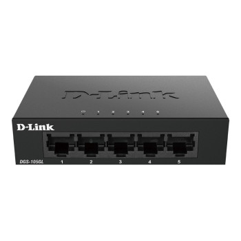 D-Link DGS-105GL E łącza sieciowe Nie zarządzany Gigabit Ethernet (10 100 1000) Czarny