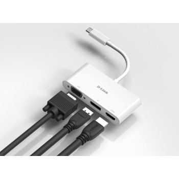 D-Link DUB-V310 stacja dokująca Przewodowa USB 3.2 Gen 1 (3.1 Gen 1) Type-C Biały