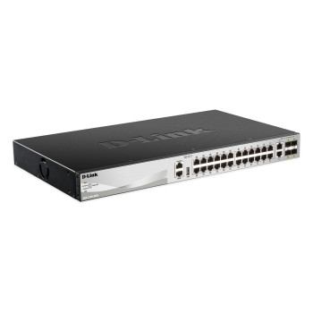 D-Link DGS-3130-30TS Zarządzany L3 Gigabit Ethernet (10 100 1000) Czarny, Szary