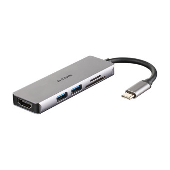 D-Link DUB-M530 stacja dokująca Przewodowa USB 3.2 Gen 1 (3.1 Gen 1) Type-C Aluminium, Czarny
