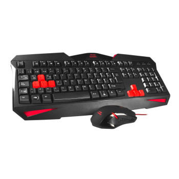 Mars Gaming MCP1 klawiatura Dołączona myszka Czarny, Czerwony