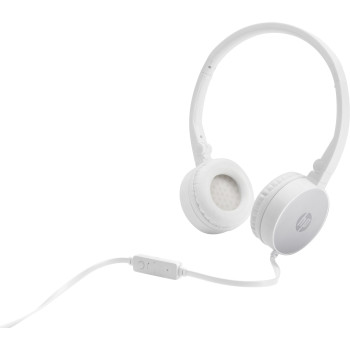 HP H2800 Zestaw słuchawkowy Przewodowa Opaska na głowę Połączenia muzyka Srebrny, Biały