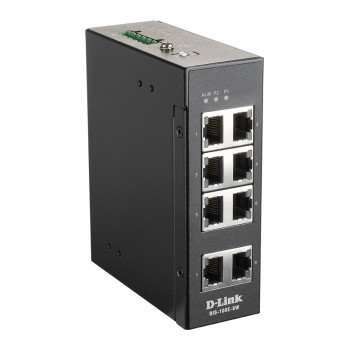 D-Link DIS-100E-8W łącza sieciowe Nie zarządzany L2 Fast Ethernet (10 100) Czarny