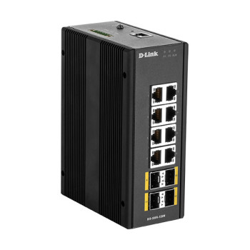 D-Link DIS‑300G‑12SW Zarządzany L2 Gigabit Ethernet (10 100 1000) Czarny