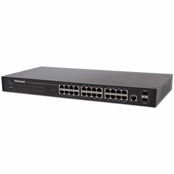 Intellinet 560917 łącza sieciowe Zarządzany Gigabit Ethernet (10 100 1000) 1U Czarny