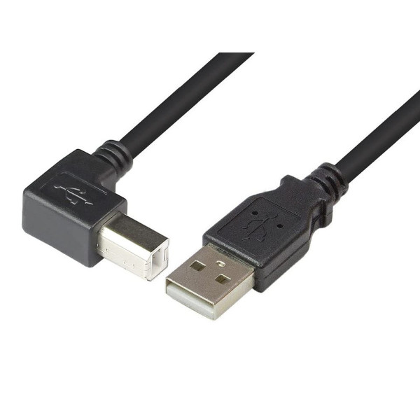 Techly ICOC U-AB-10-ANG kabel USB 1 m USB 2.0 USB A USB B Czarny Techly ICOC U-AB-10-ANG kabel USB 1 m USB 2.0 USB A USB B Czarny