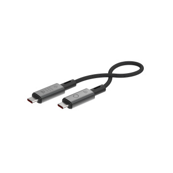 LINQ byELEMENTS LQ48028 kabel USB 0,3 m USB4 Gen 3x2 USB C Czarny, Szary