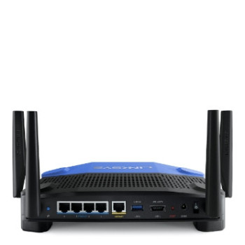 Linksys WRT3200ACM router bezprzewodowy Gigabit Ethernet Dual-band (2.4 GHz 5 GHz) 4G Czarny, Niebieski